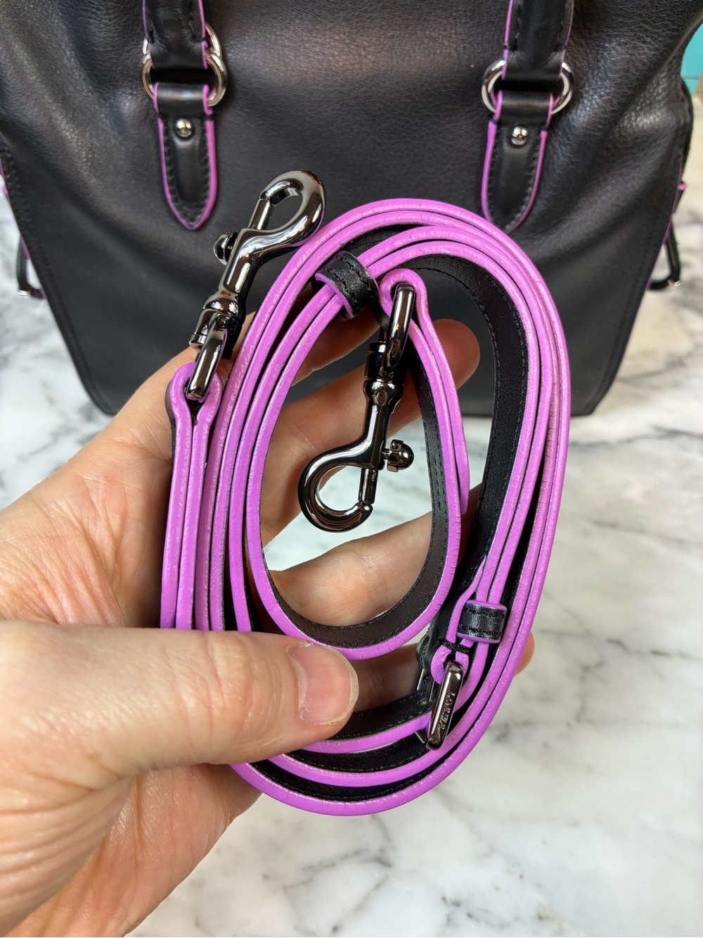 Loewe Flamenco Mini Black & Purple Rare Crossbody Bag - Excellent Condition🔥 - Picture 8 of 16